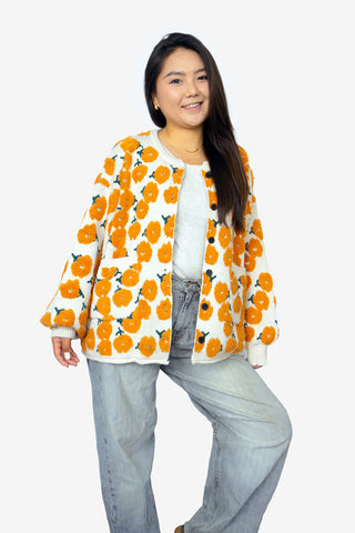 Golden Petal Cardigan