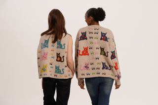 Meow Match Bundle – Cat Lover Cardigan & Nine Lives Knit Vest