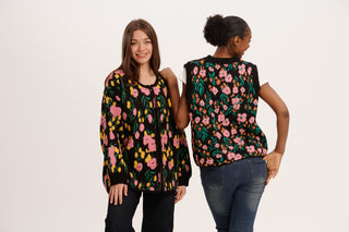 Floral After Dark Bundle – Midnight Garden Cardigan & Flower Tangle Vest