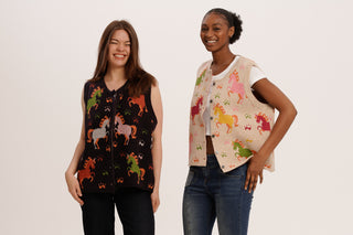 Rainbow Unicorn Duo – Whimsical Knit Vest Bundle