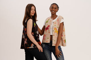 Rainbow Unicorn Duo – Whimsical Knit Vest Bundle