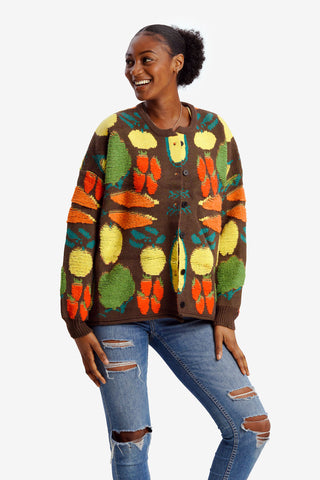 Brown Harvest Cardigan