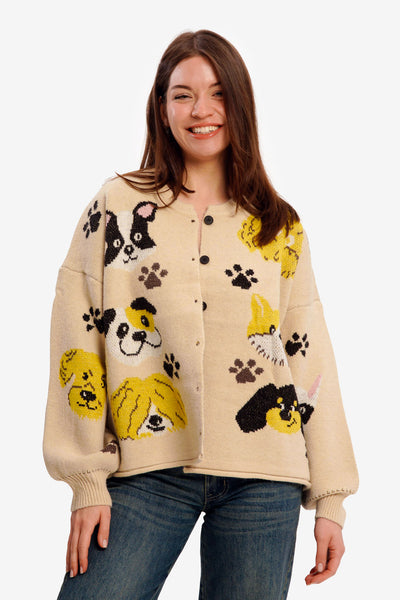 it-dogsデイジーカーディガン　XS Dog Lover Cardigan | Cosy Knit for Pup-Obsessed People – Cardi Craze