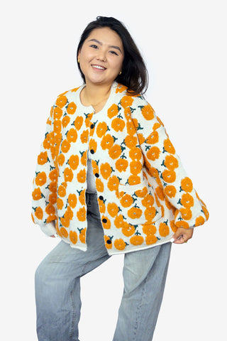 Golden Petal Cardigan