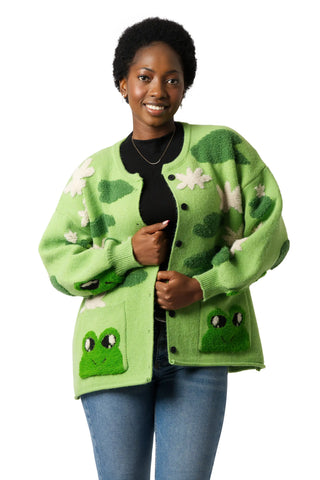 The Pond Frog Cardigan