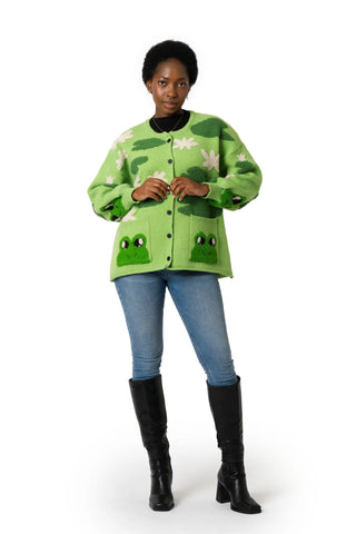 The Pond Frog Cardigan